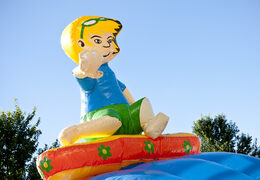 Beach belly slide 18 meters long with an extra wide track. Order inflatable belly slides now online at JB Inflatables UK