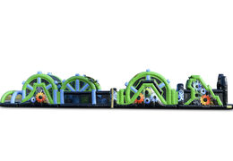 Buy Giga obstacle course 30m long in the colors black and green for both young and old. Order inflatable obstacle courses now online at JB Inflatables UK
