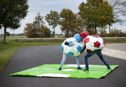 Buy inflatable sumo soccer suits for kids. Order bounce houses now online at JB Inflatables UK