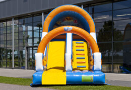 Order a spectacular oceanworld-themed inflatable slide with cheerful colors for children. Buy inflatable slides now online at JB Inflatables UK