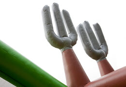 Unique 17 meter wide obstacle course in a farm theme with 7 game elements and colorful objects for kids. Buy inflatable obstacle courses online now at JB Inflatables UK