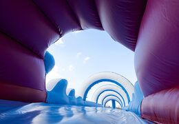 Order inflatable 18m long belly slide in shark theme for kids. Buy inflatable belly slides now online at JB Inflatables UK