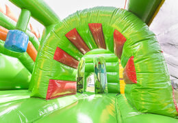 Order medium inflatable multiplay bouncer in safari gorilla theme with slide for children. Buy inflatable bouncers online at JB Inflatables UK