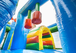 Order medium inflatable multiplay bouncer in seaworld theme with slide for children. Buy inflatable bouncers online at JB Inflatables UK