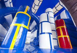 Order a multiplay bouncy castle with slide in a castle theme for children. Buy inflatable bouncy castles online at JB Inflatables UK