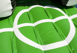 Buy medium inflatable multiplay soccer themed bouncer with slide for kids. Order inflatable bouncers online at JB Inflatables UK