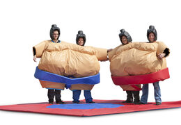 Get twin sumo suits for both young and old online. Buy inflatables at JB Inflatables UK