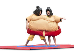 Buy inflatable twin sumo suits for kids. Order bouncy castles now online at JB Inflatables UK