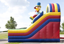 The inflatable slide in a clown theme with a splash pool, impressive 3D object, fresh colors and the 3D obstacles for kids. Buy inflatable slides now online at JB Inflatables UK