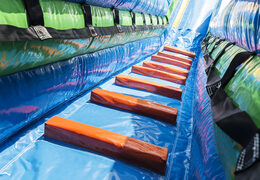 Buy a spectacular surf-themed inflatable slide with fun prints for kids. Order inflatable slides now online at JB Inflatables UK