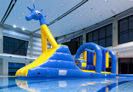 Order inflatable Swimming pool run Sea horse obstacle course with fun objects for both young and old. Buy inflatable obstacle courses online now at JB Inflatables UK