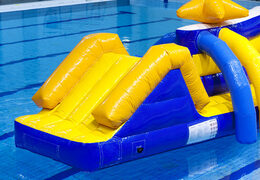 Order double Zig Zag Zee swimming pool obstacle course for both young and old. Buy inflatable water attractions online now at JB Inflatables UK