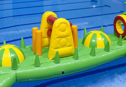 Buy inflatable swimming pool run crocodile 12 meters with challenging obstacle objects for both young and old. Order inflatable obstacle courses online now at JB Inflatables UK