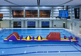 Buy a unique inflatable 17 meter long adventure mega run XL assault course with various exciting objects for both young and old. Order inflatable pool games now online at JB Inflatables UK