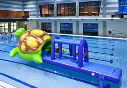 Order unique inflatable Obstacle Run in turtle theme with challenging obstacle objects for both young and old. Buy inflatable water attractions online now at JB Inflatables UK