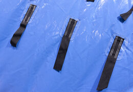 Water obstacle run obstacle course with two climbing walls, a balancing object, a pendulum tower and a slide for both young and old. Buy inflatable pool obstacle courses online now at JB Inflatables UK