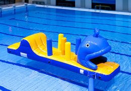 Slide obstacle course whale run with fun 3D obstacles for both young and old. Buy inflatable obstacle courses online now at JB Inflatables UK