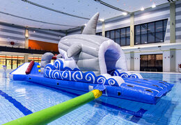 Get an inflatable shark-themed slide for both young and old. Order inflatable pool games now online at JB Inflatables UK