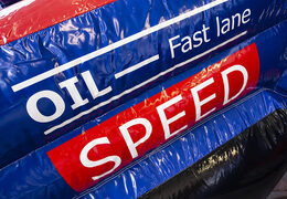 Order inflatable slide combo bounce house for kids in theme formula 1. Inflatable bounce houses with slide for sale at JB Inflatables UK