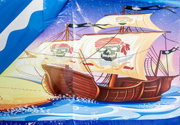 Buy inflatable multiplay bounce house in pirate theme  with slide for kids. Order inflatable bounce houses online at JB Inflatables UK