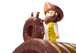 Buy inflatable 9 meter pirate boat themed obstacle course for kids. Order inflatable obstacle courses now online at JB Inflatables UK