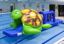 Buy airtight obstacle run in turtle theme with challenging obstacle objects for kids. Order inflatable obstacle courses online now at JB Inflatables UK