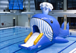 Buy whale-themed airtight Obstacle Run with challenging obstacle objects for children. Order inflatable obstacle courses online now at JB Inflatables UK