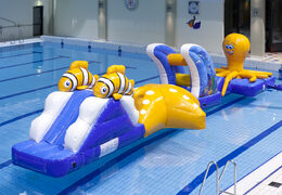 Order inflatable underwater world run assault course with fun 3D objects for both young and old. Buy inflatable obstacle courses online now at JB Inflatables UK