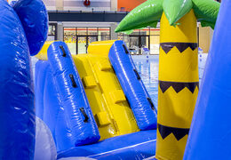 Spectacular surfer-themed play island with a vine, climbing tower, round slide and obstacles for both young and old. Buy inflatable pool games online now at JB Inflatables UK