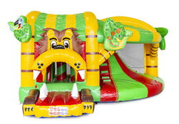 Order indoor inflatable multiplay bouncy castle with slide in jungle theme for children. Buy inflatable bouncy castles online at JB Inflatables UK