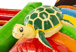 Buy a tropical themed bouncer with a slide for children. Order inflatable bouncers online at JB Inflatables UK