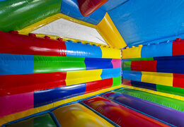 Buy Slide combo inflatable bounce house in lego theme for children. Buy inflatable bounce houses with slide now at JB Inflatables UK