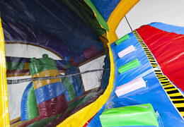 Multiplay superblocks bouncer with a slide and with 3D objects inside for kids. Buy inflatable bouncers online at JB Inflatables UK