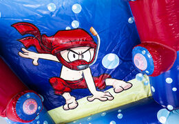 Buy airtight IPS Ninja Splash with a water sprayer for both young and old. Order inflatable IPS Ninja attractions now online at JB Inflatables UK 