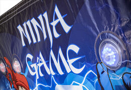 Inflatable IPS Splash Wall Ninja detail themed with a water spray on the top for young and old alike. Buy inflatable IPS Splash Walls now online at JB Inflatables UK 