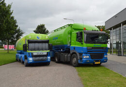 Order large green blue inflatable De Heus truck eye-catcher. Buy your 3D inflatables online at JB Inflatables UK