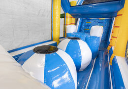 Surf inflatable 19m obstacle course with matching 3D objects for kids. Buy inflatable obstacle courses online now at JB Inflatables UK