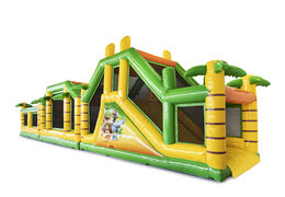 Buy modular 19 meter jungle obstacle course with matching 3D objects for children. Order inflatable obstacle courses now online at JB Inflatables UK