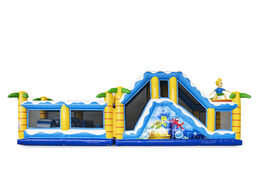 Surf inflatable obstacle course with matching 3D objects for children. Buy inflatable obstacle courses online now at JB Inflatables UK