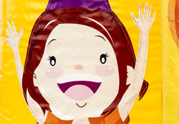 Multiplay happy party bouncer  with a slide for children. Buy inflatable bouncers online at JB Inflatables UK