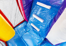 Multiplay flamingo bouncer with a slide, fun objects on the jumping surface and eye-catching 3D objects for kids. Order inflatable bouncers online at JB Inflatables UK