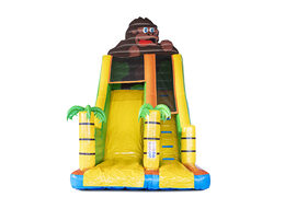 Buy gorilla themed inflatable slide with 3D objects for kids. Order inflatable slides now online at JB Inflatables UK