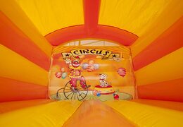 Mini-roofed bouncy castle with circus theme to buy. Order bouncy castles at JB Inflatables UK online