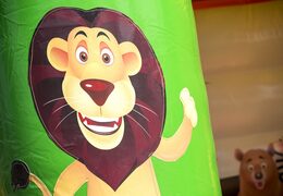 Purchase a midi multifun inflatable bouncer with roof in jungle theme for kids. Buy bouncers online at JB Inflatables UK 