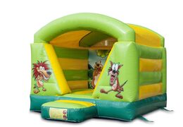 Small inflatable jungle-themed bouncy castles with roof for kids for sale. Buy bouncy castles online at JB Inflatables UK 