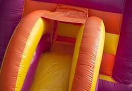 Buy a midi multifun inflatable bouncy castle with roof for kids for commercial use in princess theme at JB Inflatables UK 