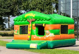 Large covered ball pit bouncy castle in jungle theme for children. Order bouncy castles online at JB Inflatables UK