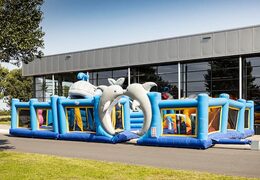 Order colored inflatable park in seaworld theme for children. Buy bouncy castles online at JB Inflatables UK