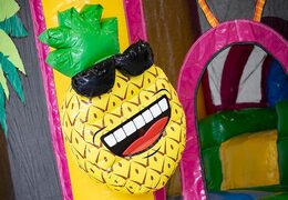 Order bouncy castle in flamingo theme with a slide for children. Buy inflatable bouncy castles online at JB Inflatables UK