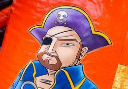 Order inflatable open multiplay bouncy castle with slide in pirate theme for children. Buy bouncy castles online at JB Inflatables UK